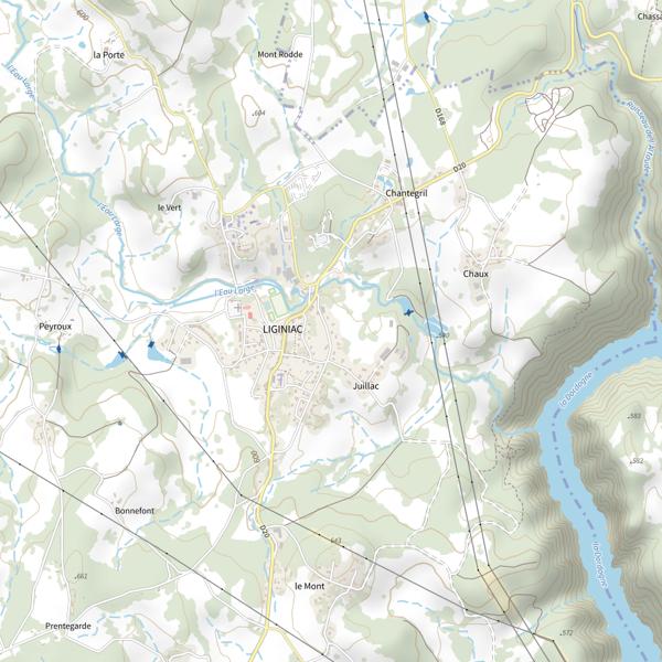 Plan cartographique de Lac de Neuvic