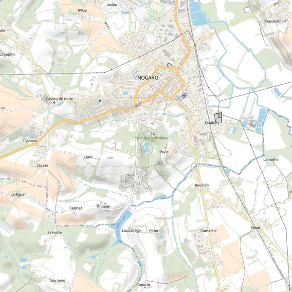 Plan cartographique de Lac de Nogaro