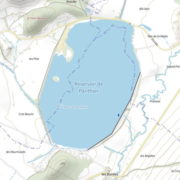 Plan cartographique de Lac de Panthier