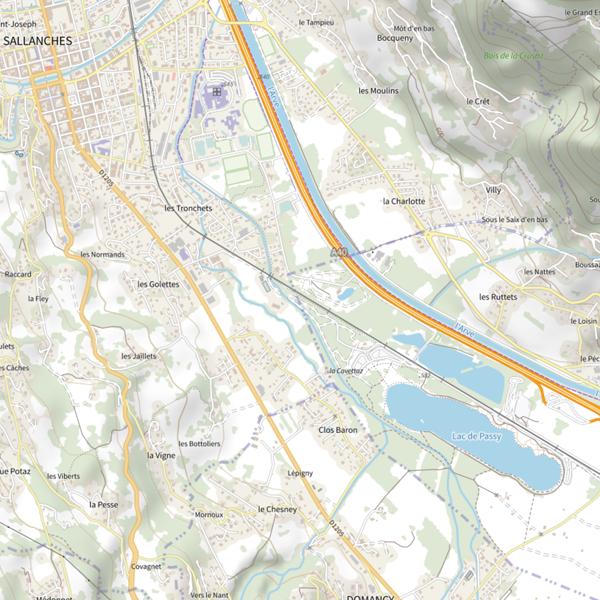 Plan cartographique de Lac de Passy