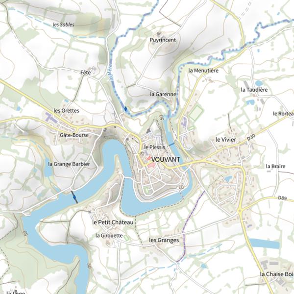 Plan cartographique de Lac de Pierre Brune