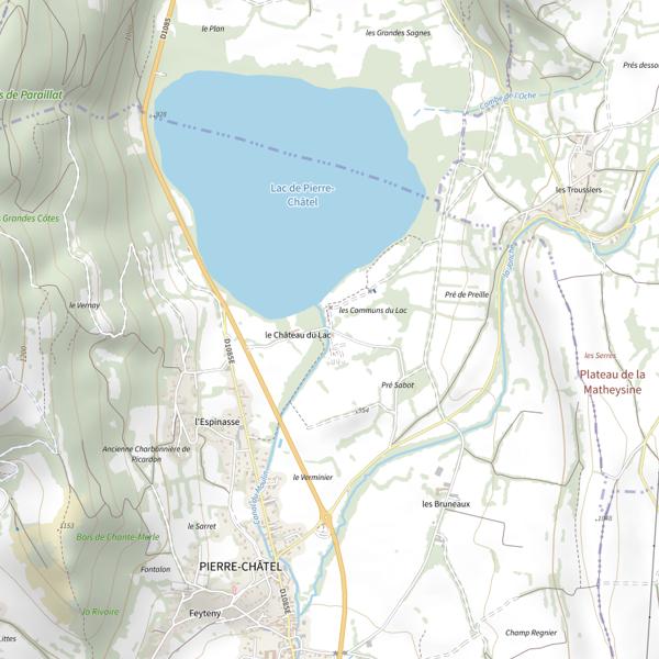 Plan cartographique de Lac de Pierre Chatel