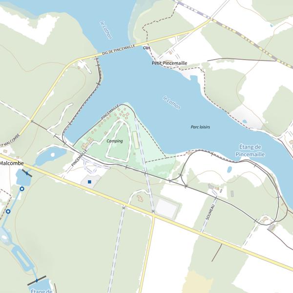 Plan cartographique de Lac de Pincemaille