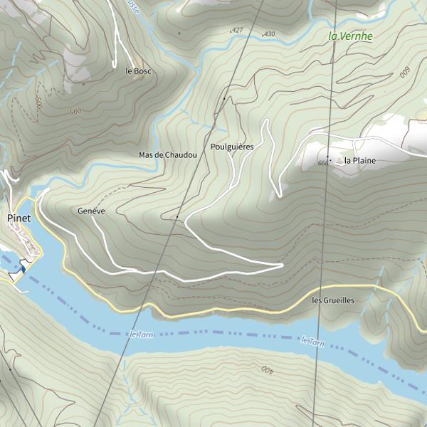 Plan cartographique de Lac de Pinet