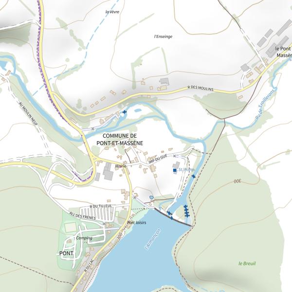 Plan cartographique de Lac de Pont