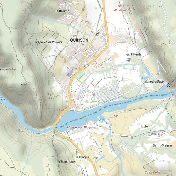 Plan cartographique de Lac de Quinson