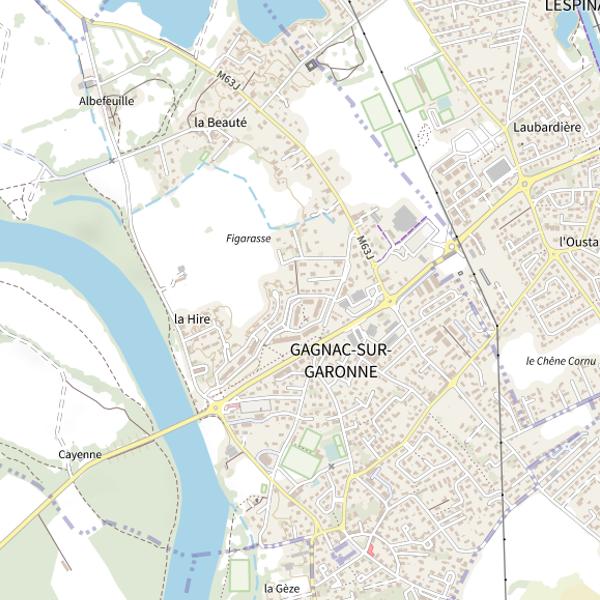 Plan cartographique de Lac de Raby