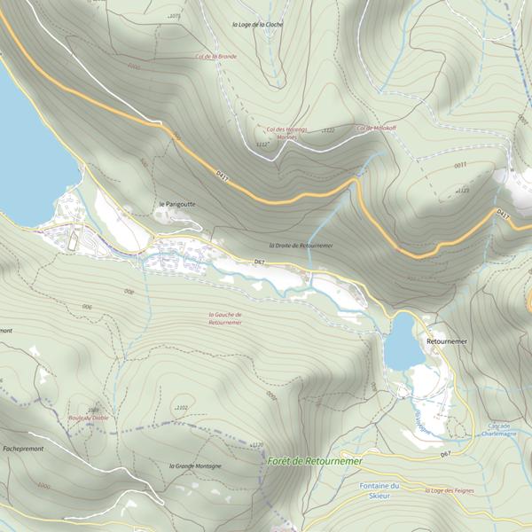 Plan cartographique de Lac de Retournemer