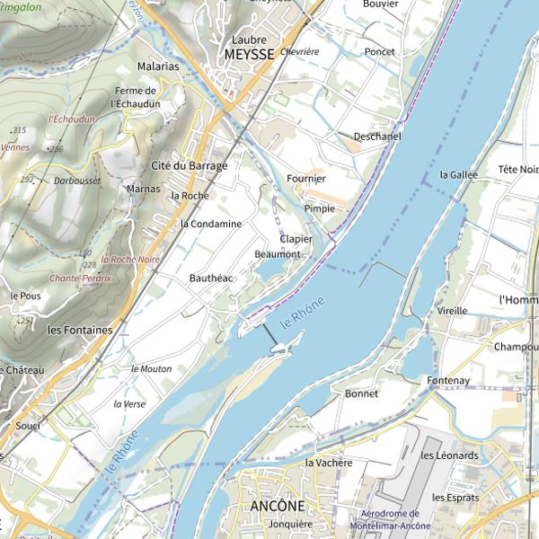 Plan cartographique de Lac de Rieu