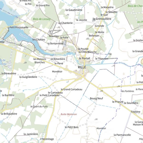 Plan cartographique de Lac de Rillé