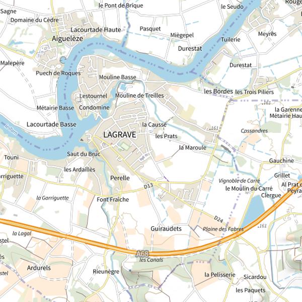 Plan cartographique de Lac de Rivieres