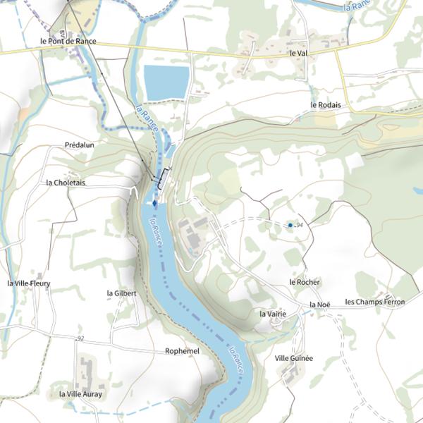 Plan cartographique de Lac de Rophemel
