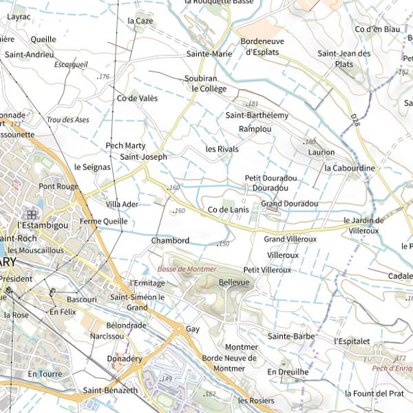 Plan cartographique de Lac de Rouzilhac