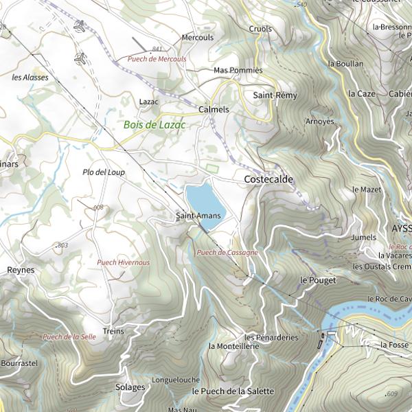 Plan cartographique de Lac de Saint-Amans