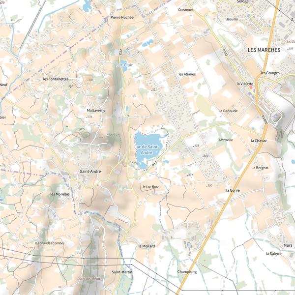 Plan cartographique de Lac de Saint-André