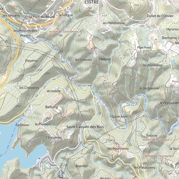 Plan cartographique de Lac de Saint-Cassien