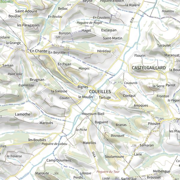 Plan cartographique de Lac de Saint Frajou