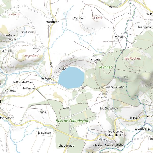 Plan cartographique de Lac de Saint-Front