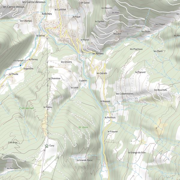 Plan cartographique de Lac de Saint Guerin