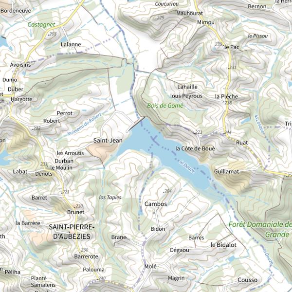 Plan cartographique de Lac de Saint-jean