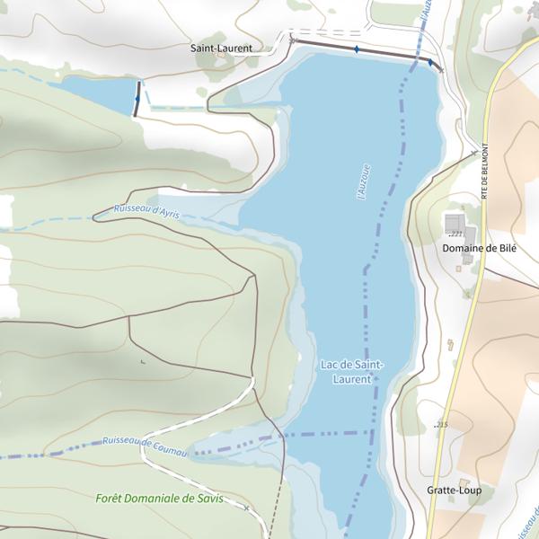 Plan cartographique de Lac de Saint-Laurent