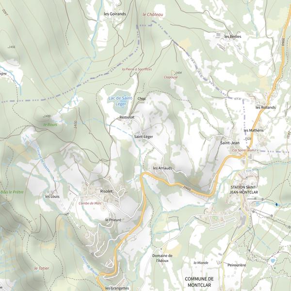 Plan cartographique de Lac de Saint-Léger