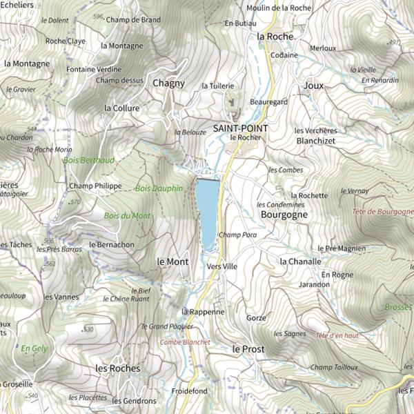 Plan cartographique de Lac de Saint-Point (Saint-Point)