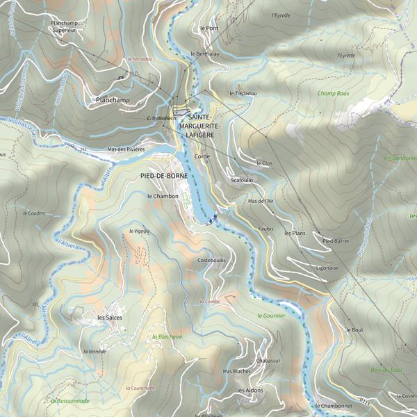 Plan cartographique de Lac de Sainte Marguerite
