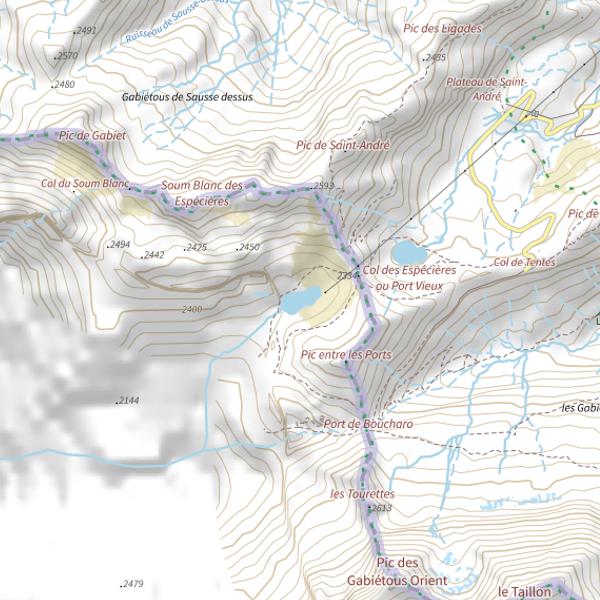 Plan cartographique de Lac de Sautaro