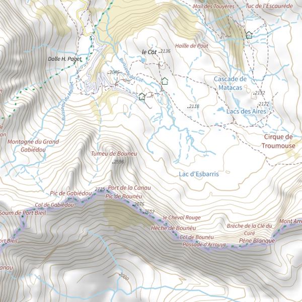 Plan cartographique de Lac de Serre Longue