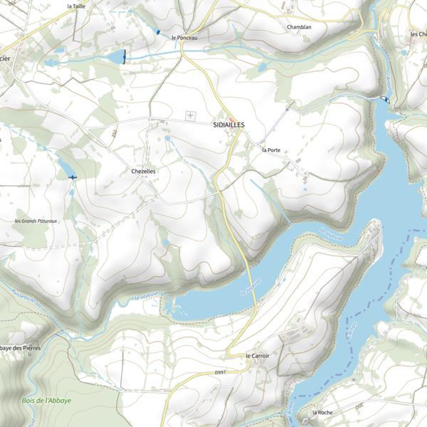 Plan cartographique de Lac de Sidiailles