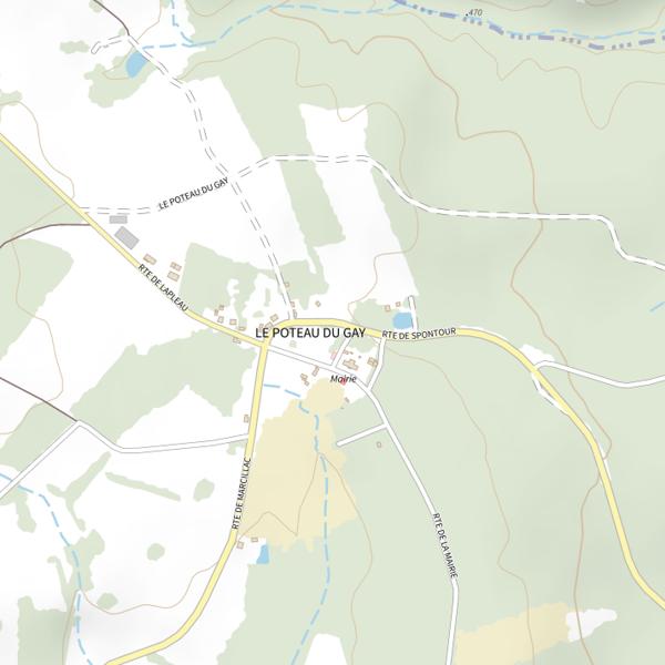 Plan cartographique de Lac de Spontour
