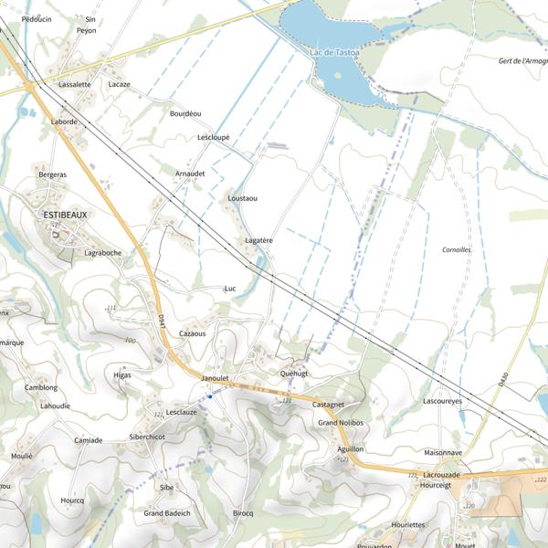 Plan cartographique de Lac de Tastoa