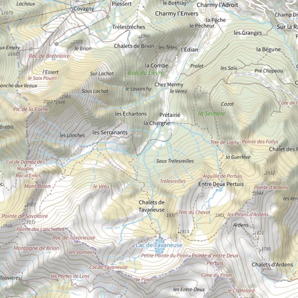 Plan cartographique de Lac de Tavaneuse