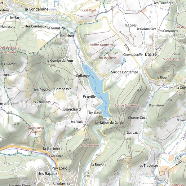 Plan cartographique de Lac de Ternay