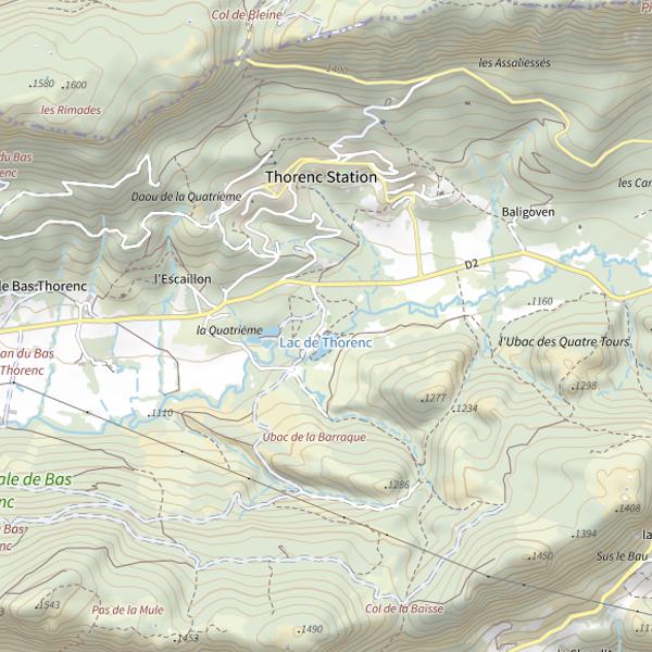 Plan cartographique de Lac de Thorenc