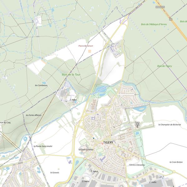 Plan cartographique de Lac de Tigery