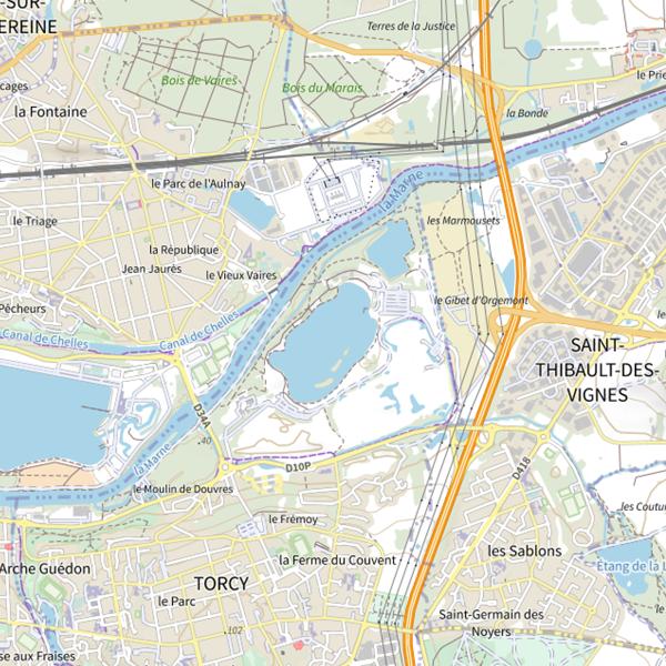 Plan cartographique de Lac de Torcy