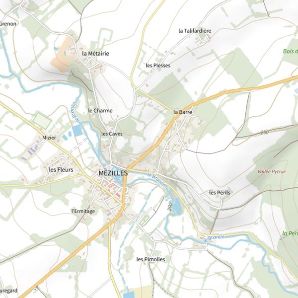 Plan cartographique de Lac de Toucy