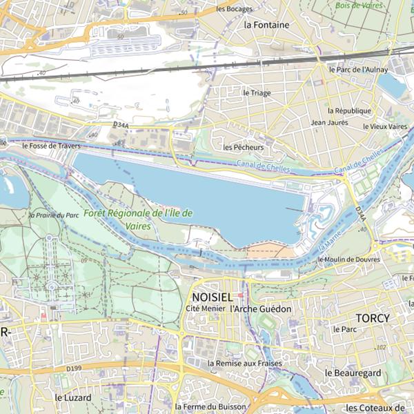 Plan cartographique de Lac de Vaires-sur-Marne