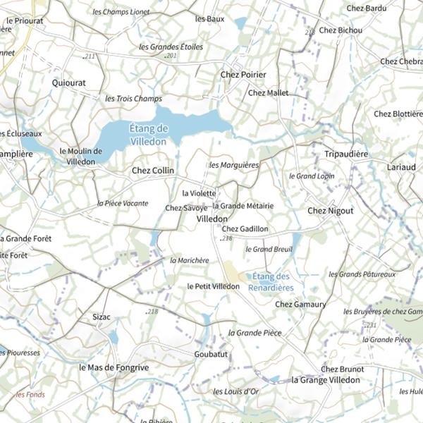 Plan cartographique de Lac de Villedon