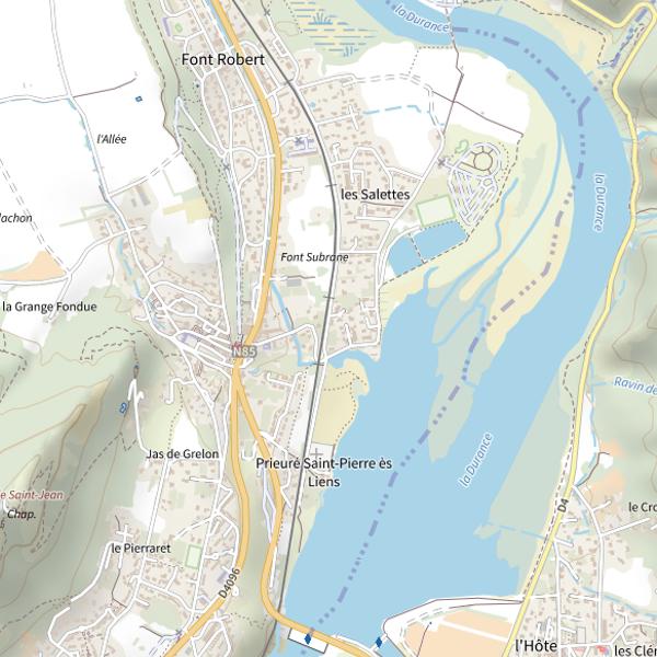 Plan cartographique de Lac de Volonne