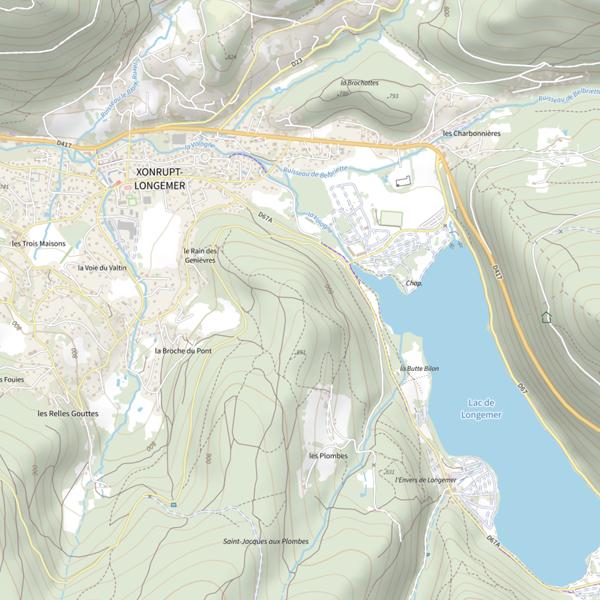 Plan cartographique de Lac de Xonrupt-Longemer
