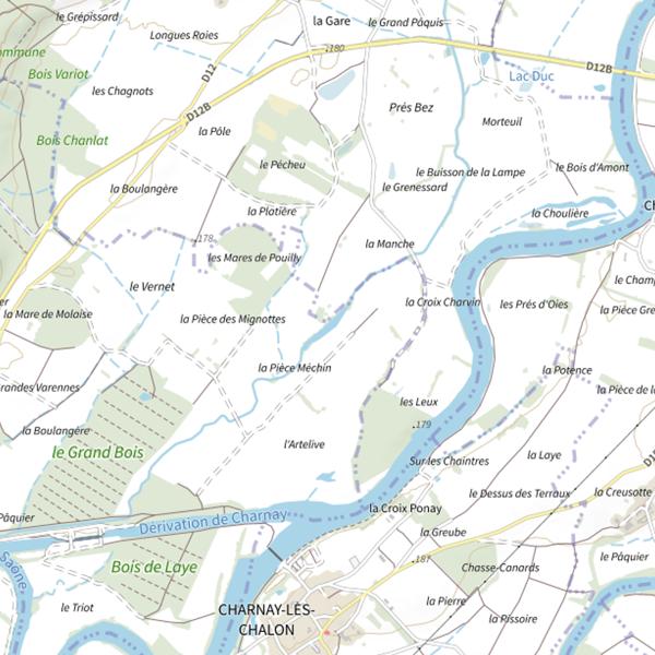 Plan cartographique de Lac d'Écuelles
