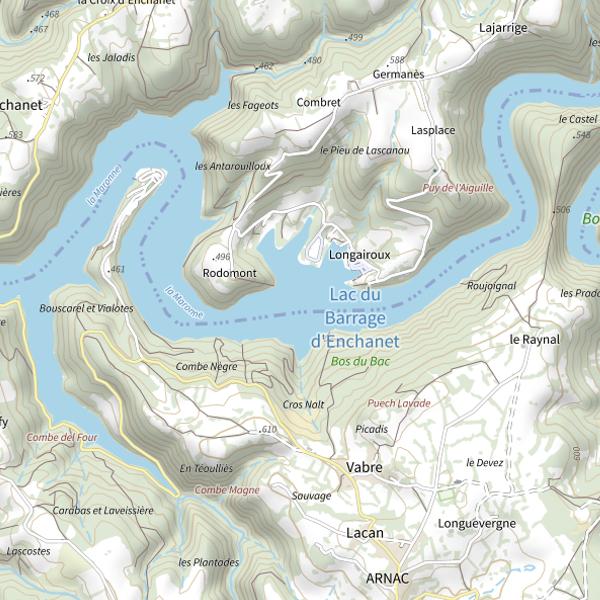 Plan cartographique de Lac d'Enchanet