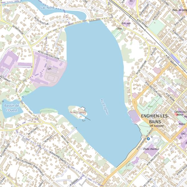 Plan cartographique de Lac d'Enghien