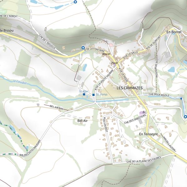 Plan cartographique de Lac des Cammazes