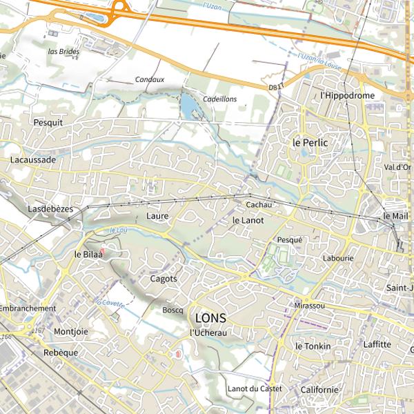 Plan cartographique de Lac des Carolins