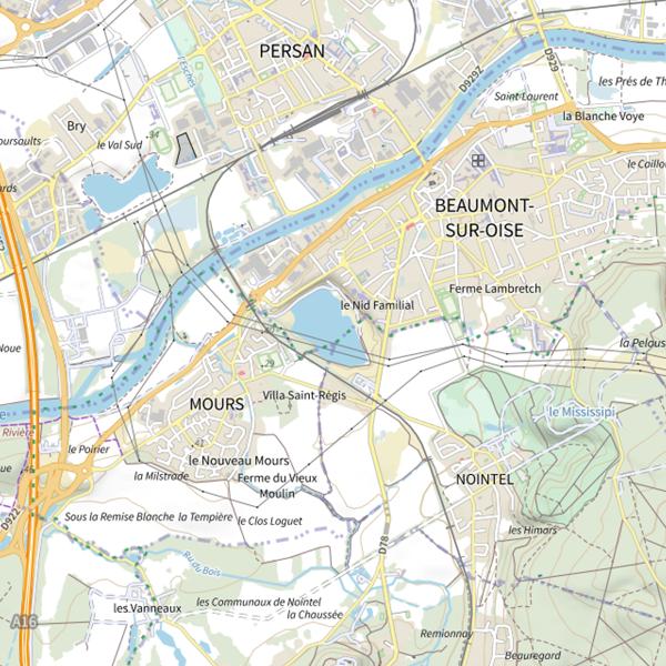 Plan cartographique de Lac des Ciments
