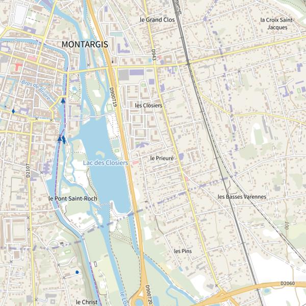 Plan cartographique de Lac des Closiers